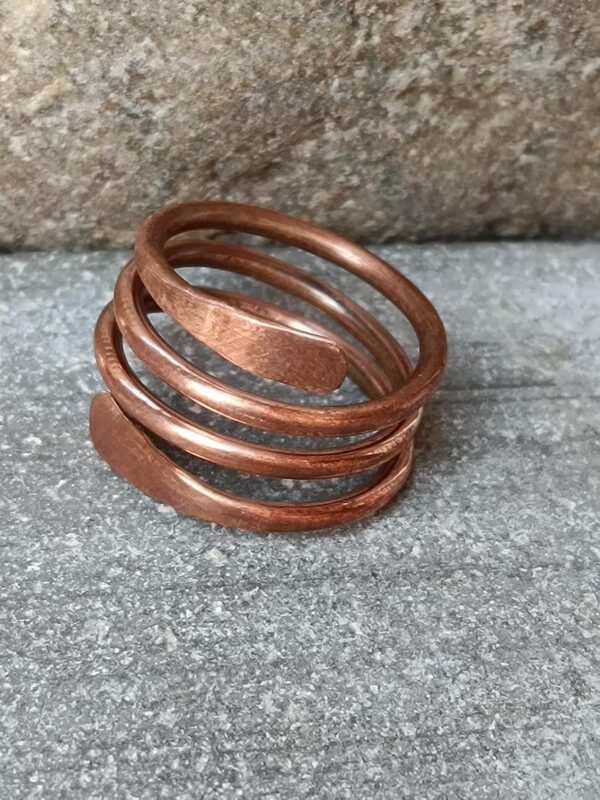 Pure 100% Copper Wrap Ring, Arthritis Thumb Ring, Solid Copper Ring, Finger Ring, Solid Copper Ring, Hammered Ring, Copper Jewelry Gift For her and Him, Mothers Day Gifts