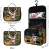 Hanging Toiletry Bag for Women Men Portable Waterproof Makeup Bag Organizer Deer Among Thick Leaves Travel Toiletry Bag