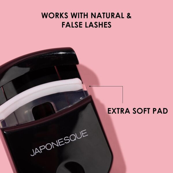 Japonesque Go Curl Travel Eyelash Curler, Perfect for On The Go Use, with Extra Soft, Gentle Lash Pad