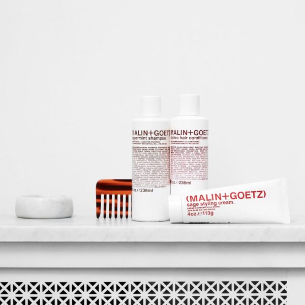 Malin + Goetz Sage Styling Cream, Anti Frizz Hair Product For All Hair Types & Textures, Lightweight Frizz Control & Shine, Hair Styling Cream, Vegan & Cruelty Free