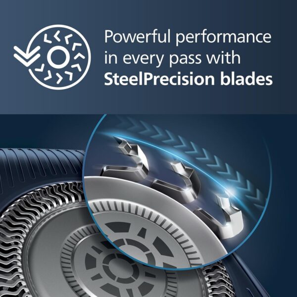 Philips Norelco Shaver 7300, Rechargeable Wet & Dry Electric Shaver with SenseIQ Technology, Pop-up Trimmer, Charging Stand, Click-on Nose Trimmer, & Travel Case, S7887/92