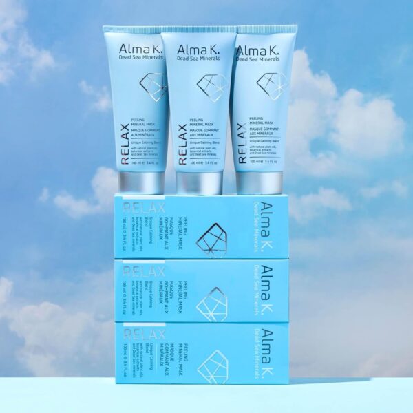 Alma K Peeling Mineral Mask - Exfoliating Face Mask with Avocado Butter and Oil - Face Peel with Dead Sea Minerals - Moisturizing Face Mask - 3.4 oz