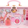 Disney Princess Style Collection Girls Trendy Makeup Tote Bag, Trendy Pretend Play Makeup Tools, Including a Face Roller, Comes with 8 Different Play Tools