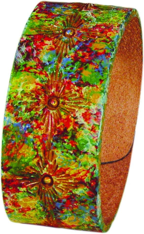 Realeather Solid Natural Veg Tan Leather Bracelet, Natural, Pack Of 8 US