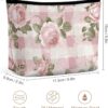 Toiletry Bag for Women Peach Retro Pattern Cosmetic Bag Portable Capacity Travel Makeup Bags with Zipper Lightweight Cute Beauty Makeup Organizer for Traveling, Accessories, Essentials