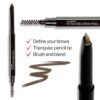 wet n wild Ultimate Eyebrow Retractable Definer Pencil, Medium Brown, Dual-Sided Brow Brush, Fine Tip, Shapes, Defines, Fills Brow Makeup