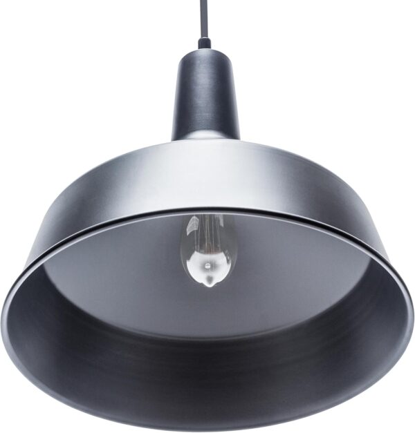 Globe Electric 65155 1-Light Industrial Warehouse Pendant Lighting, Matte Black, Hanging Lamp, Hanging Lights, Ceiling Light Fixture