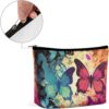 Toiletry Bag for Women Colorful Butterfly Pattern Cosmetic Bag Portable Capacity Travel Makeup Bags with Zipper Lightweight Cute Beauty Makeup Organizer for Traveling, Accessories, Essentials