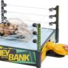 Mattel WWE Money in The Bank Cash-in Ring Playset with 2 Play Modes & 40+ Sounds & Phrases, Includes Launcher Crane, Ladders & Briefcase, 13-Inch x 20-Inch