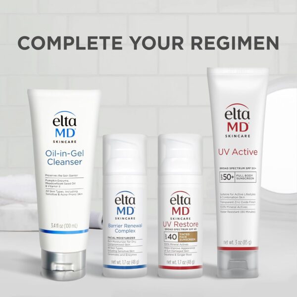 EltaMD UV Restore,Face Sunscreen, SPF 40, Mineral Sunscreen for Sun Damaged Skin Repair, Anti-Aging Zinc Oxide Sunscreen Formula