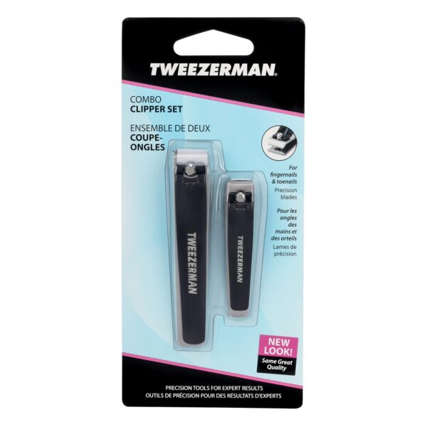 Tweezerman Stainless Steel Nail Combo Set with Fingernail and Toenail Clippers