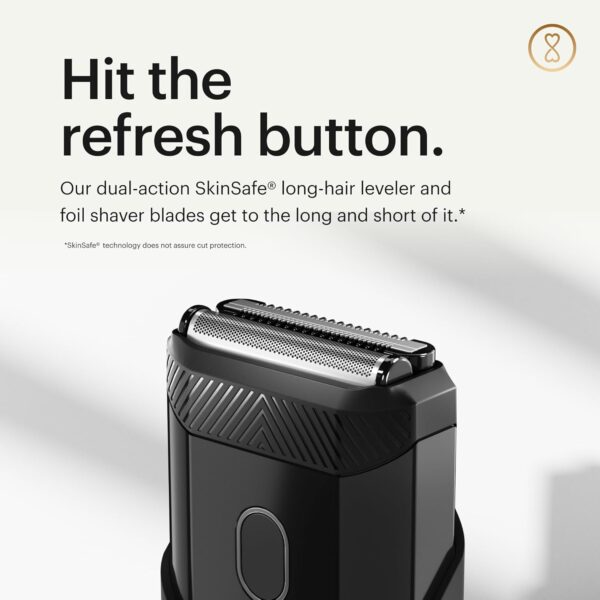 MANSCAPED® The Handyman™ Compact Face Shaver – Portable Men’s Travel Facial Hair Groomer, USB-C Rechargeable Razor, Electric Foil Face Shaver, Waterproof, Cordless, Dual-Action SkinSafe® Foil Blades