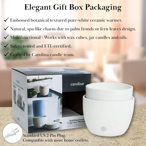 CAROLINA Wellness Wax Melt Warmer – 3-in-1 Electric Wax Melter for Scented Wax Melts, Cubes, and Tarts | Home, Office, Bedroom, Gift & Décor