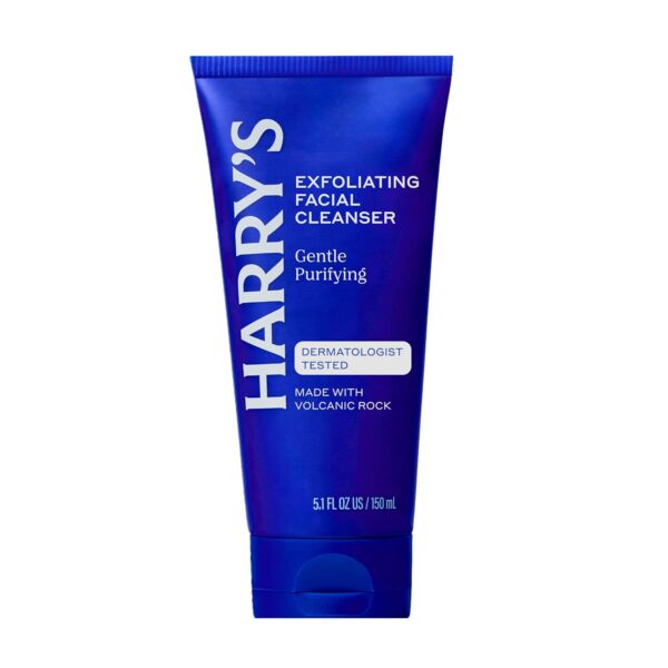 Harry's Exfoliating Face Wash for Men, Gentle Facial Skin Care Products with Volcanic Rock Exfoliant, Dermatologist Tested, 5.1 Fl. Oz, 3 Pack