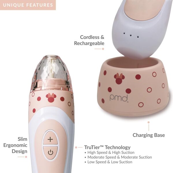 PMD Beauty x Disney Minnie Mouse Personal Microderm Elite Pro-At-Home Microdermabrasion Machine for Face and Body-Exfoliating Crystals & Vacuum Suction for Fresh & Radiant Skin-TruTier Technology