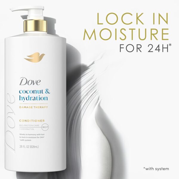 Dove Conditioner Coconut & Hydration for Dry Hair with Bio-Protein Care Technology and Coconut Oil 28 Fl Oz