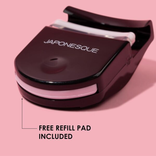 Japonesque Go Curl Travel Eyelash Curler, Perfect for On The Go Use, with Extra Soft, Gentle Lash Pad