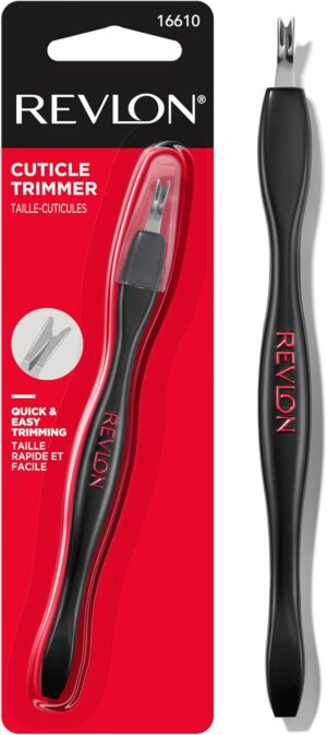 Revlon Cuticle Trimmer With Cap, High Precision V-Tip and Comfortable Grip for Gentle and Easy Trimming, 1 Count