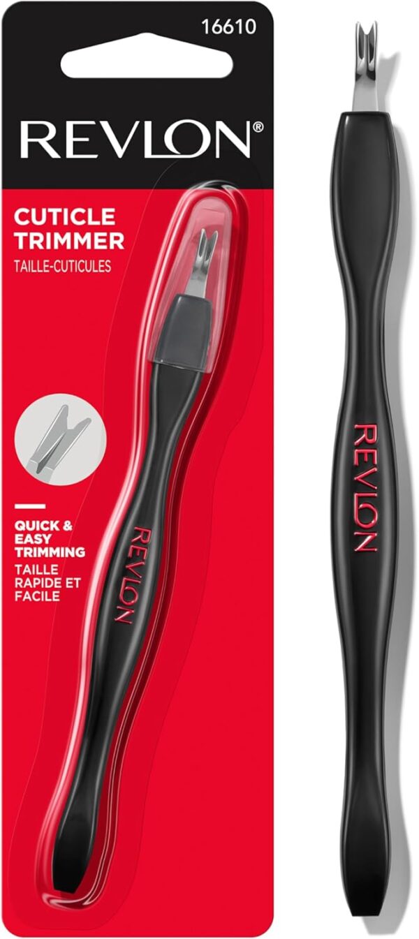 Revlon Cuticle Trimmer With Cap, High Precision V-Tip and Comfortable Grip for Gentle and Easy Trimming, 1 Count