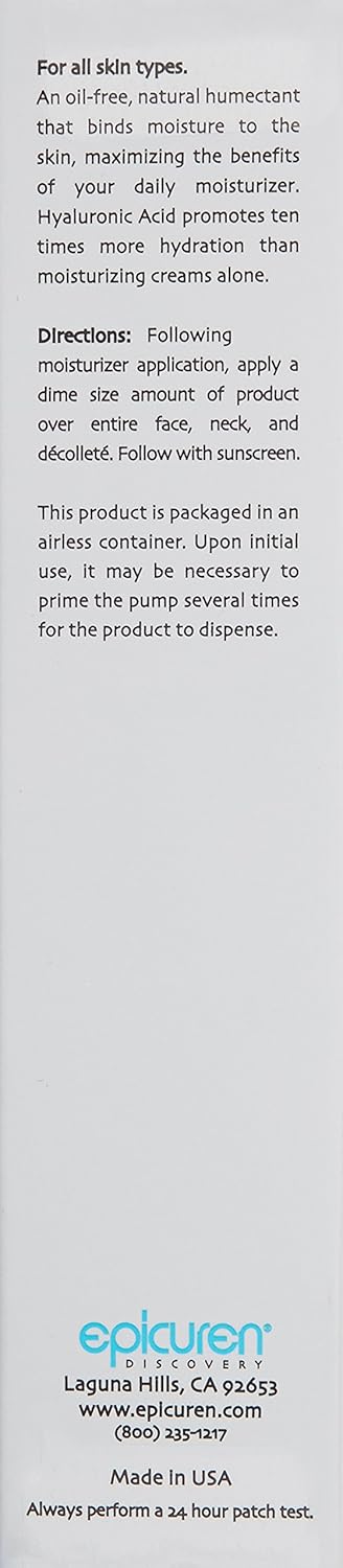 epicuren DISCOVERY Moisture Surge Hyaluronic Acid Gel, 1 Fl Oz (Pack of 1)