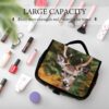 Hanging Toiletry Bag for Women Men Portable Waterproof Makeup Bag Organizer Deer Among Thick Leaves Travel Toiletry Bag