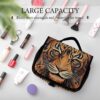 Hanging Toiletry Bag for Women Men Portable Waterproof Makeup Bag Organizer New Year Tiger Logo Design Travel Toiletry Bag