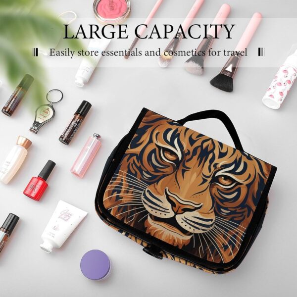 Hanging Toiletry Bag for Women Men Portable Waterproof Makeup Bag Organizer New Year Tiger Logo Design Travel Toiletry Bag