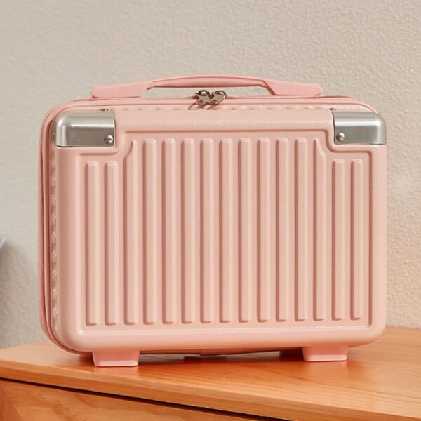 14inch Multifunctional Lady's Cosmetic for Case Travel Hand Luggage Portable Carrying Makeup Bag Suitcase, Green