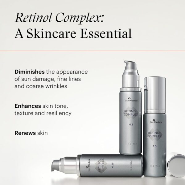 SkinMedica Retinol 0.5 Complex - Retinol Serum for Face, Age-Defying Advanced Retinol Cream That Renews Skin and Diminishes the Appearance of Fine Lines and Wrinkles, 1 Fl Oz