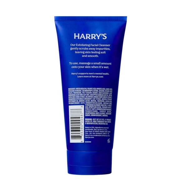 Harry's Exfoliating Face Wash for Men, Gentle Facial Skin Care Products with Volcanic Rock Exfoliant, Dermatologist Tested, 5.1 Fl. Oz, 3 Pack
