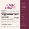 Nature's Bounty Optimal Solutions Hair Growth Supplement with Biotin, Hair Growth Vitamins with Biotin Silicon & Arginine, 1 Per Day, 30 Capsules, One Month Supply