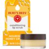 Burt's Bees Conditioning Honey Lip Scrub, Exfoliates & Conditions Dry Lips, with Honey Crystals, Use with Overnight Intense Treatment, Natural Origin Care, 0.25 oz.
