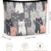 Makeup Bag for Women Cosmetic Bags Cute Funny Grey Cats Pattern Travel Toiletry Bag Cute Zipper Make Up Bags Large Capacity Makeup Case Organizer Portable Makeup Pouch for Travelling Gift