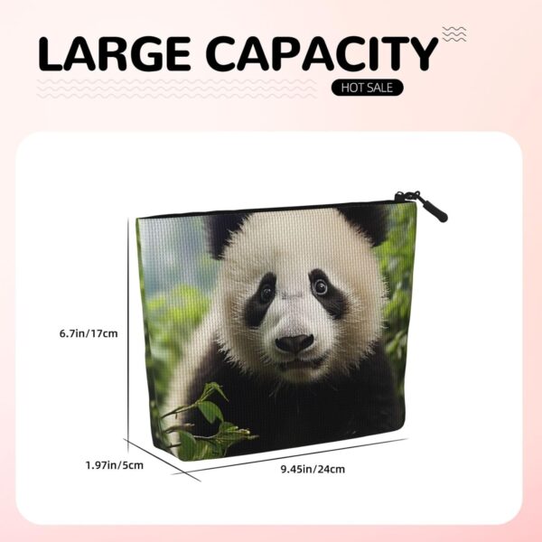 Linen Makeup Bag For Women, Waterproof Travel Cosmetic Organizer Lightweight Zipper Travel Toiletry Bag Organizer Cute Animal Bear Makeup Brushes Storage Bag