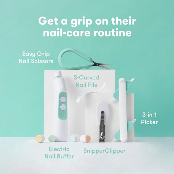 Frida Baby Electric Nail Buffer Replacement Pads | Safe + Easy Grooming, Trimming, and Nail Filing for Newborn, Toddler, or Children's Fingernails and toenails, 4 Buffer Pads