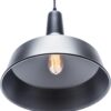 Globe Electric 65155 1-Light Industrial Warehouse Pendant Lighting, Matte Black, Hanging Lamp, Hanging Lights, Ceiling Light Fixture