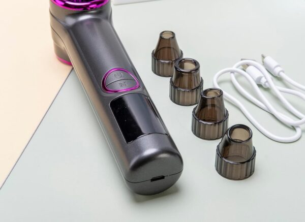 Fabufabu Blackhead Remover Pore Vacuum,Upgraded Facial Pore Cleaner,Electric Comedone Whitehead Extractor Tool-3 Suction Power,5 Probes,USB Rechargeable Blackhead Vacuum Kit for Women & Men