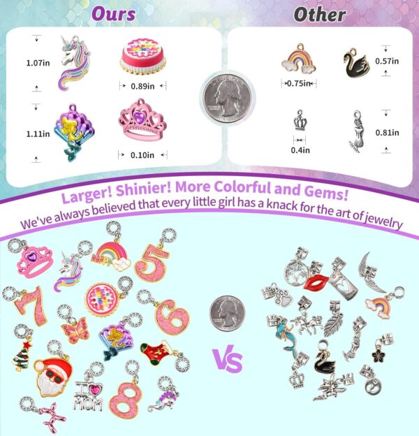 Charm Bracelet Making Kit & Unicorn/Mermaid Girl Toy- ideal Crafts for Ages 8-12 Girls who Inspire Imagination and Create Magic with Art Set and Jewelry Making Kit