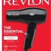 REVLON Travel Hair Dryer | Salon-Style Blowouts, Lightweight Design, 1875 Watts for Fast Drying with 2 Heat & Speed Settings for Drying and Styling Flexibility (Black)