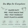 The Honest Company Clean Conscious Multi-Use Wipes | Hypoallergenic + Unscented for Sensitive Skin | Over 99% Water, Compostable, Plant Based, Baby Wipes | Geo Mood, 60 Count