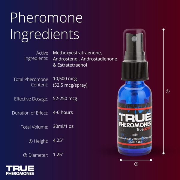 True Love Pheromones for Men, Long Lasting Pheromone Cologne to Attract Women, Premium Men’s Cologne with Advanced Formula and High Pheromone Concentration for Maximum Attraction (1 Oz Bottle)