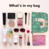 Linen Makeup Bag For Women, Waterproof Travel Cosmetic Organizer Lightweight Zipper Travel Toiletry Bag Organizer Alpaca Cactus Makeup Brushes Storage Bag