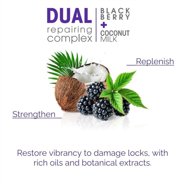 GIOVANNI 2chic Repairing Super Potion Hair Oil Serum - Blackberry & Coconut Milk, Restoring Leave In Treatment for Dry Damaged Color Treated Hair, Paraben Free, Color Safe - 2.75 fl oz