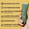 MERIDIAN The Trimmer Original - Body Hair Trimmer for Men, Electric Shaver for Pubic Hair, Chest, Legs & Bikini, Waterproof & Rechargeable, Sage