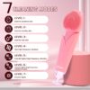 Facial Sonic Cleansing Brush, Rechargeable Waterproof Exfoliating Makeup Remover Massage Electric Cleansing Instrument, Men's and Women's Facial Wash - Pink