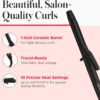 REVLON Smoothstay 1 Inch Curling Iron - Coconut Oil Infused Curling Wand Helps Enhance Shine & Smoothness, Creates Tight Bouncy Curls, and Reduced Frizz