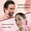 Facial Sonic Cleansing Brush, Rechargeable Waterproof Exfoliating Makeup Remover Massage Electric Cleansing Instrument, Men's and Women's Facial Wash - Pink