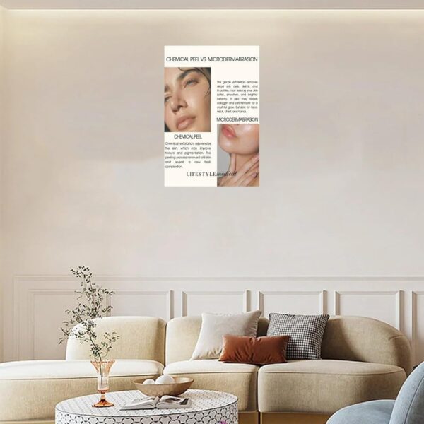 Microdermabrasion Vs Chemical Peel Poster (3) Canvas Print Wall Art Decoration Living Room Office Bedroom Aesthetic 20x30inch(50x75cm) Unframe-style