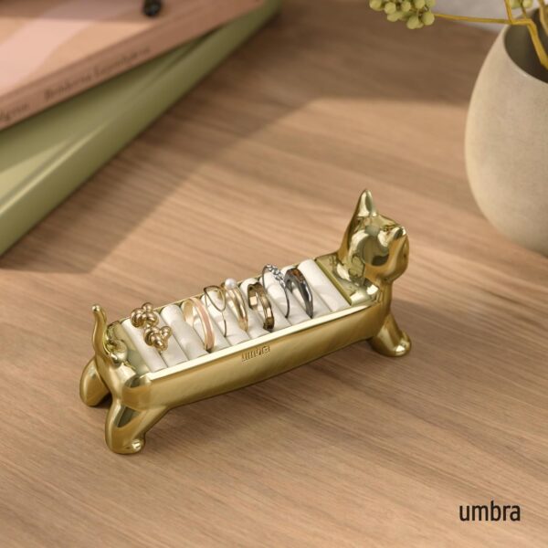 Umbra Cat Ring Holder - Gift for Cat Lovers - Jewelry Storage, Brass