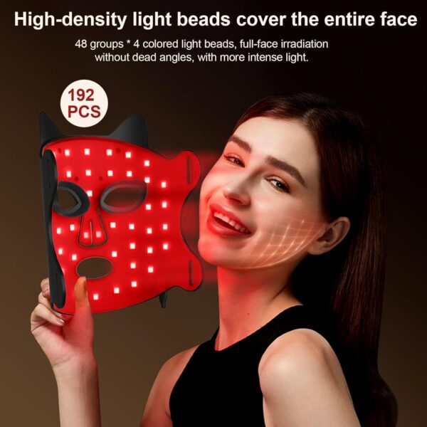 Red Light Therapy Mask, Pure Infrared 850 Red Light Face Mask Light Therapy, Portable Facial Led Mask Skincare